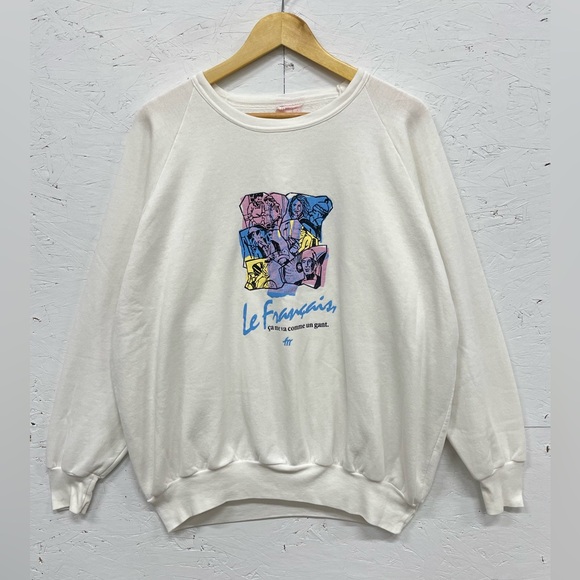 Worldpro Sweaters - VTG Le Français Crewneck Sweater, Size L/XL